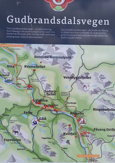 Kleine Übersicht - morgen fahren wir in den Rondane Nationalpark.