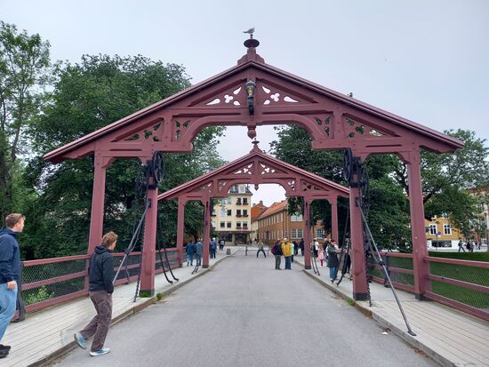 Die historische Stadt Brücke.