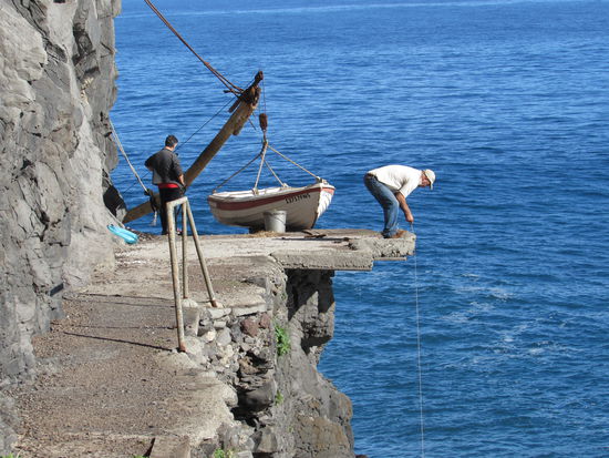 Es gibt tatsächlich noch einen Fischer an diesem Ort.
