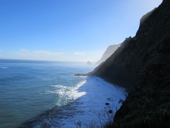 Ein Blick auf die Küste in Richtung Santana.