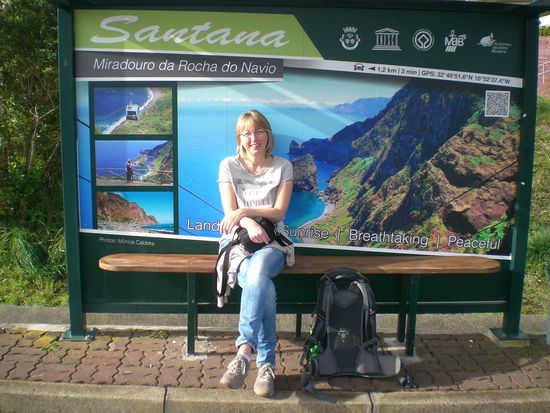 Eine der vielen Bushaltestellen.