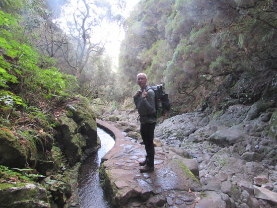 Wir gehen weiter zum Risco- Wasserfall.