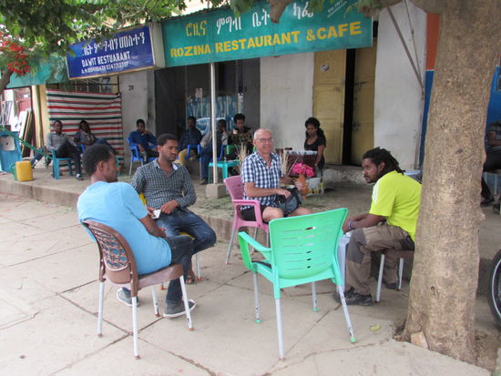 Ehe wir uns auf den Rückweg machen, gibt es noch einen entspannten Kaffee.