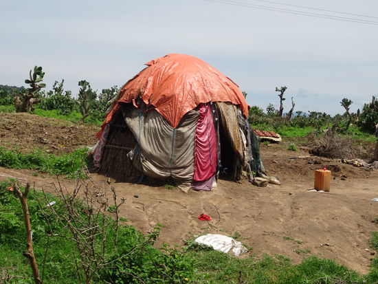 Diese Menschen leben in einfachsten Unterkünften.