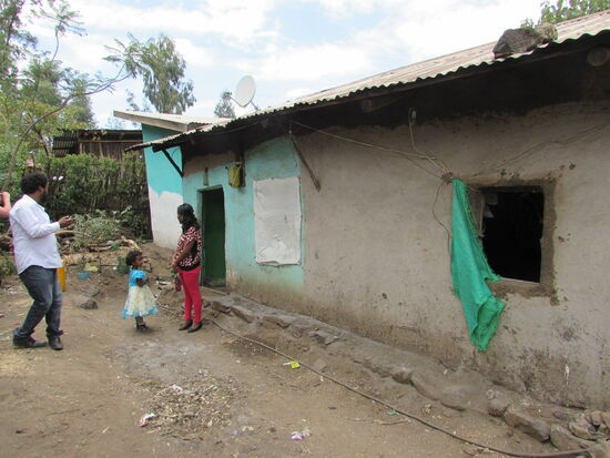 Dort geht es zum Brautgemach.