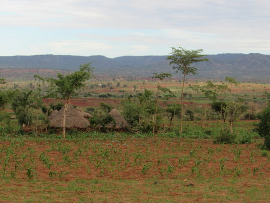 Vorbei an kleinen Ansiedlungen geht es weiter Richtung Omo- Tal.