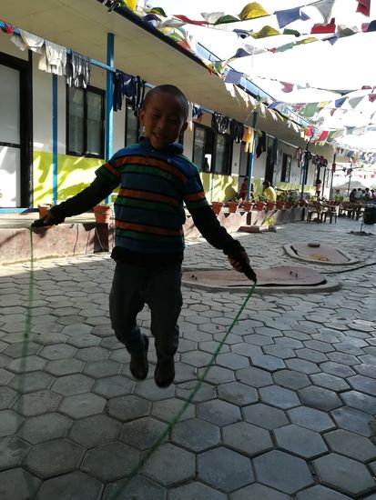 Auch Seilspringen geht super 