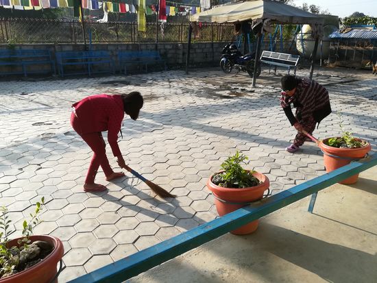 Didi und Anjurana sind schon fleißig.