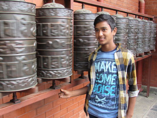 Natürlich sind auch hier Gebetsmühlen zu finden.