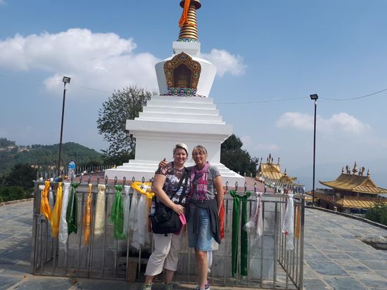 Wir sind oben angekommen.