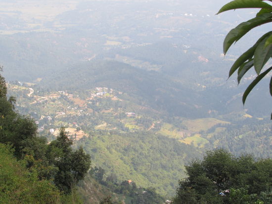 Blick auf die Bergdörfer