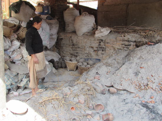 Hier werden die getöpferten Gegenstände gebrannt.