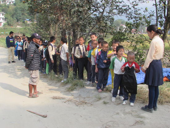 Warten bis der Bus kommt 