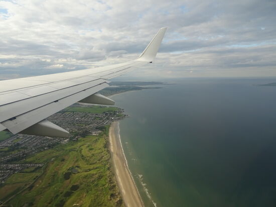 Landeanflug auf den Flughafen von Dublin