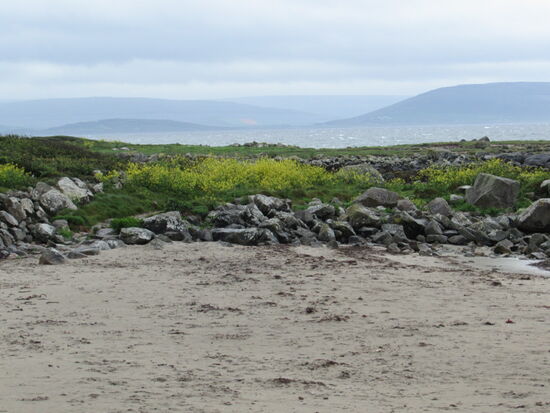 Morgendliche Stimmung am Spiddal Beach. Sehr zu unserer Freude sieht es gerade etwas heller am Horizont aus.