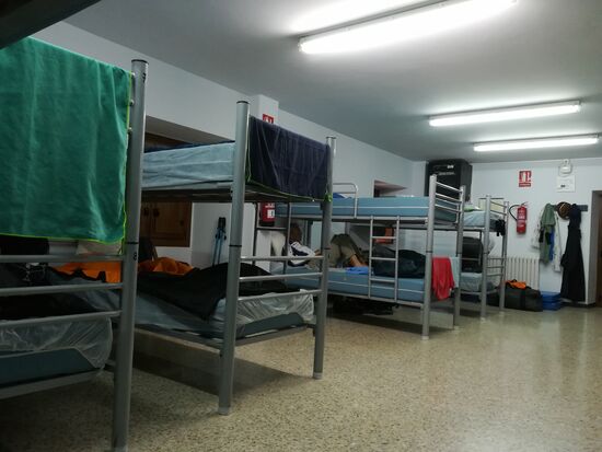 Der Schlafsaal war dann doch noch voll belegt.