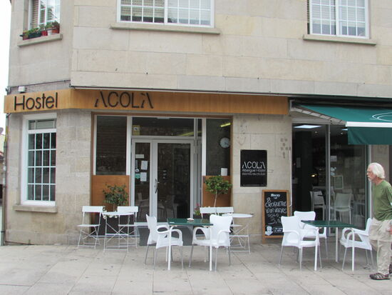 Genau gegenüber der Basilika ist dieses schöne Hostel.