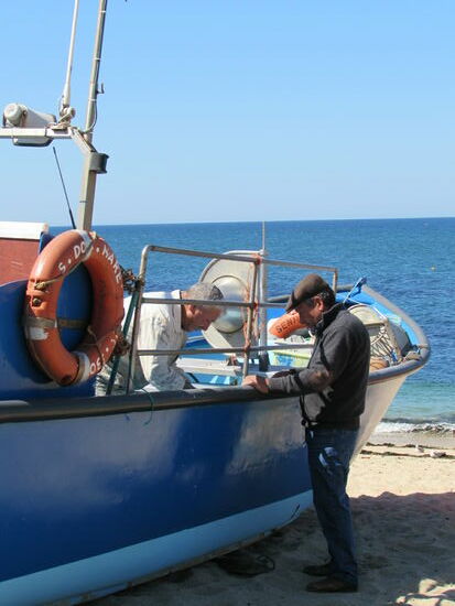 Fischer bei der Arbeit.