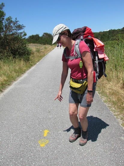 Der erste Caminho Wegweiser den wir heute sehen.