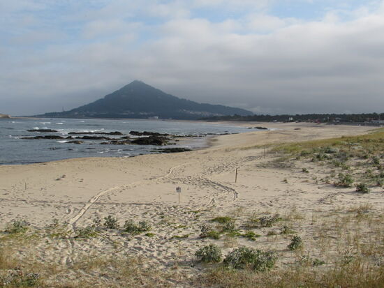 Die Bucht von Moledo. Hier verlasse ich den Atlantik und gehe direkt nach Caminha.