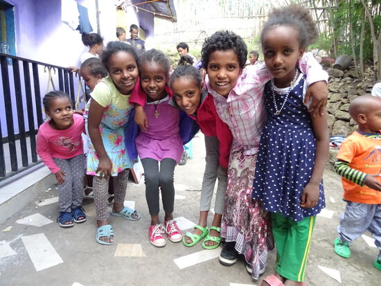 So viele glückliche Gesichter.