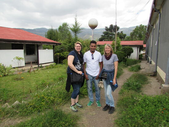 Ein Abschiedsfoto mit dem Krankenpfleger.