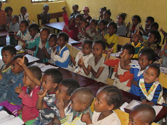 Eine weitere Gruppe des Kindergartens. Es handelt sich um Ganztagsgruppen.