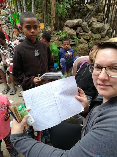 Das Schulheft von Tesfahun