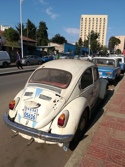 Den guten alten Käfer sieht man hier des öfteren.