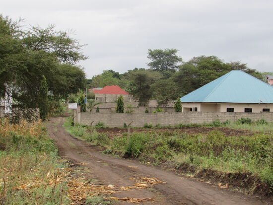 Häufig umgibt eine hohe Mauer die einzelnen Wohnhäuser.