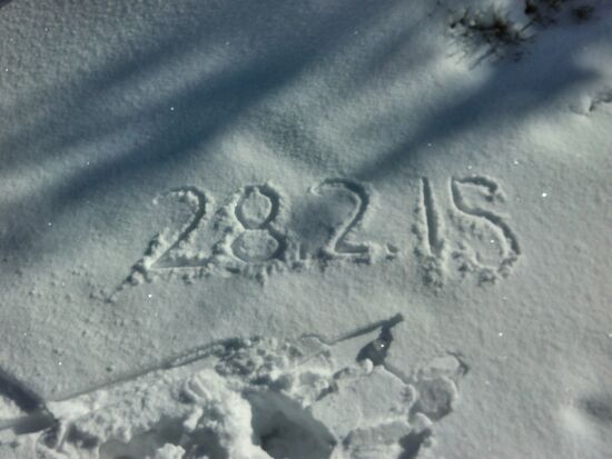 Schnell noch das Datum festhalten 