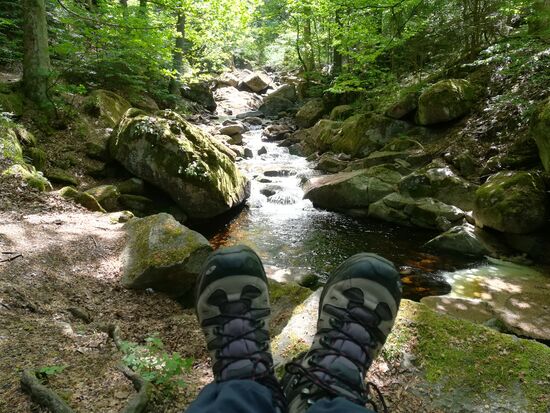 Ein schöner Platz, um die Füße hochzulegen 