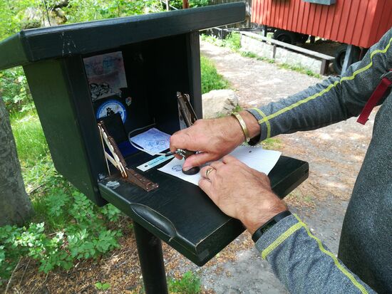 Hier am Ilsenstein holen wir uns auch gleich unseren zweiten Stempel 