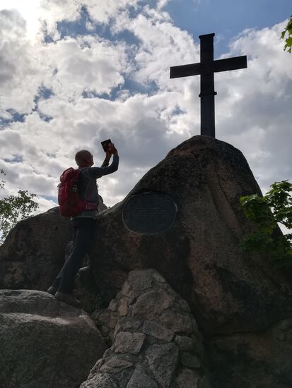 Das eiserne Kreuz auf dem Ilsenstein.