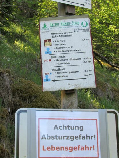 Die Ruine Königsburg ist das erste Etappenziel und nur wenige hundert Meter entfernt.