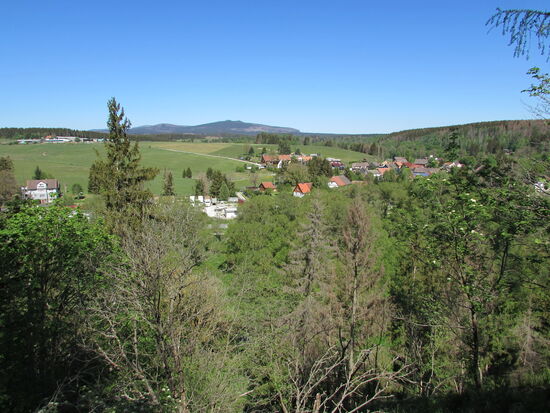 Blick auf den Wurmberg, Brocken und Königshütte