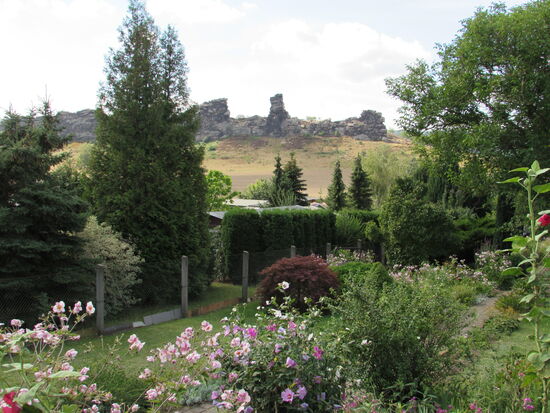 Vom Ort können wir bereits einen Teil der Mauer sehen.