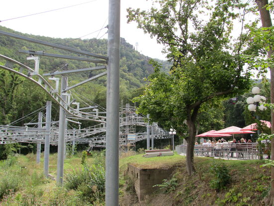 Vergnügungspark und zuviele Besucher, wir gehen zügig weiter.
