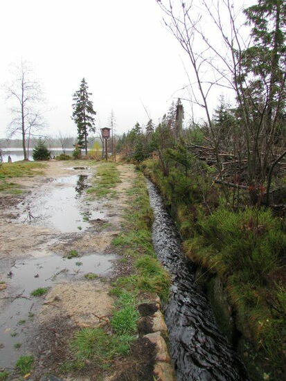 Da es die letzten Tage viel geregnet hat, sind die Wege stark aufgeweicht und matschig.