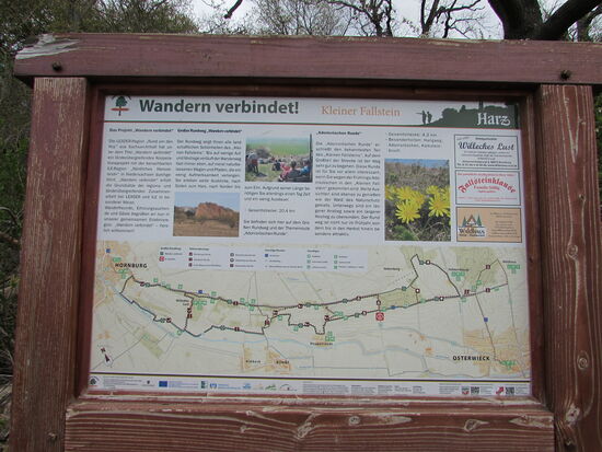 Es gibt die verschiedensten Möglichkeiten sich die Gegend zwischen Hornburg und Osterwieck auf Wanderwegen zu erschließen.