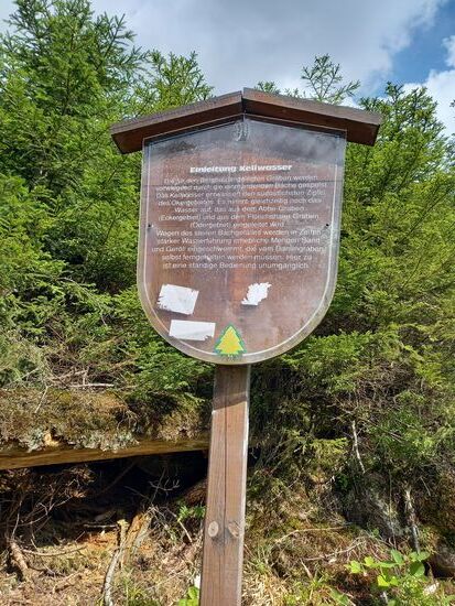 Entlang des Weges finden sich diese Schilder, auf denen erklärt ist, was es mit dem Graben System so auf sich hat.