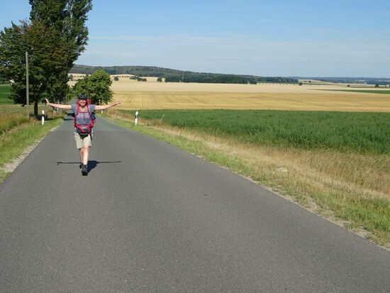 Die Temperaturen sind jetzt am frühen Morgen noch angenehm kühl  und wir gut gelaunt 