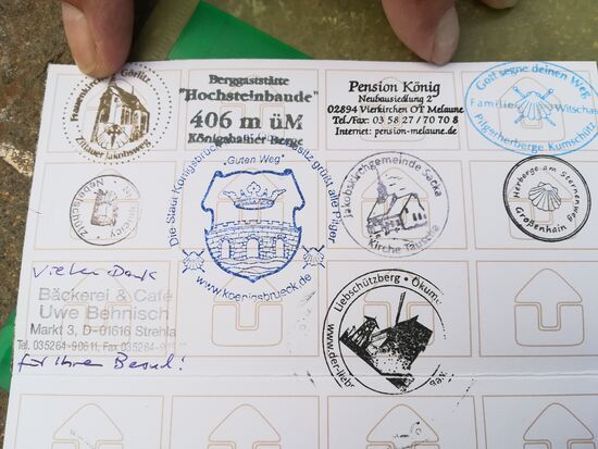 Einen schönen Stempel gibt es hier auch  