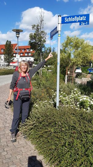 Wie jeden Tag, die erste Jakobsmuschel wird abgelichtet.