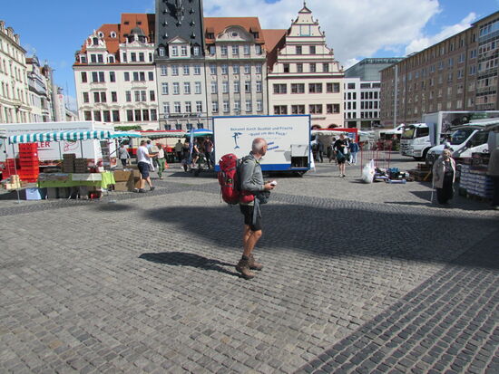 Markttag in Leipzig