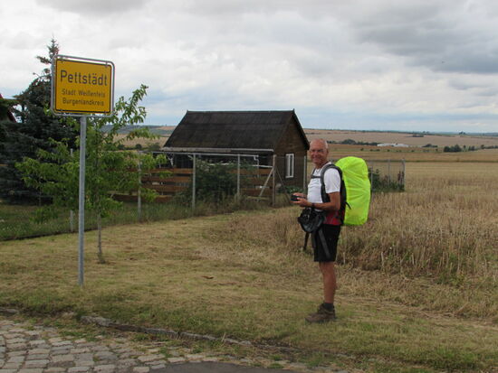 Pettstädt ist ungefähr 10km vom Ziel entfernt.