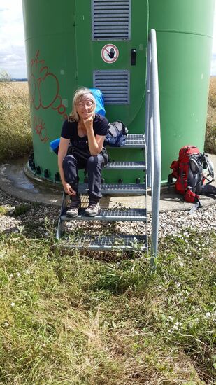 Pause am Windrad