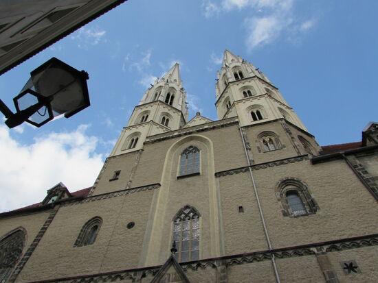 Unterhalb der Pfarrkirche genießen wir schlesische Küche.
