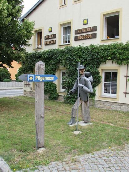 Diese Pilger Oase ist in Croswitz, doch wir wollen noch nicht halt machen.