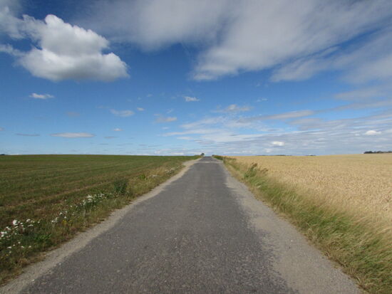 Auf geteerten Wegen geht es über Lötschen nach Schönfeld.